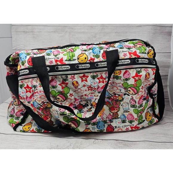 RARE XL Tokidoki LeSportsac Weekender Duffle Bag Purse 1st Edition 22" - Picture 3 of 13